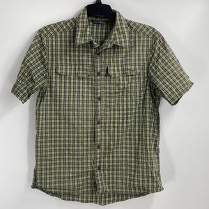 Sitka green plaid button down shirt
